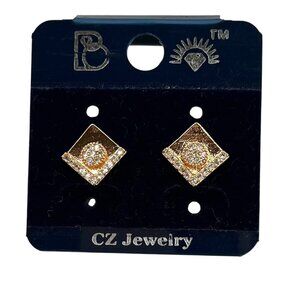 Elegant Stud Earrings | Square Crystal Design Fashion Jewelry Gift Casual Office